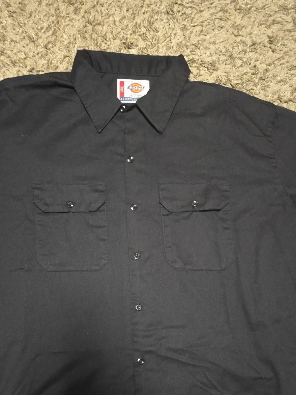 Dickies Black Short-Sleeve Button-Down Work Shirt - Picture 3 of 5